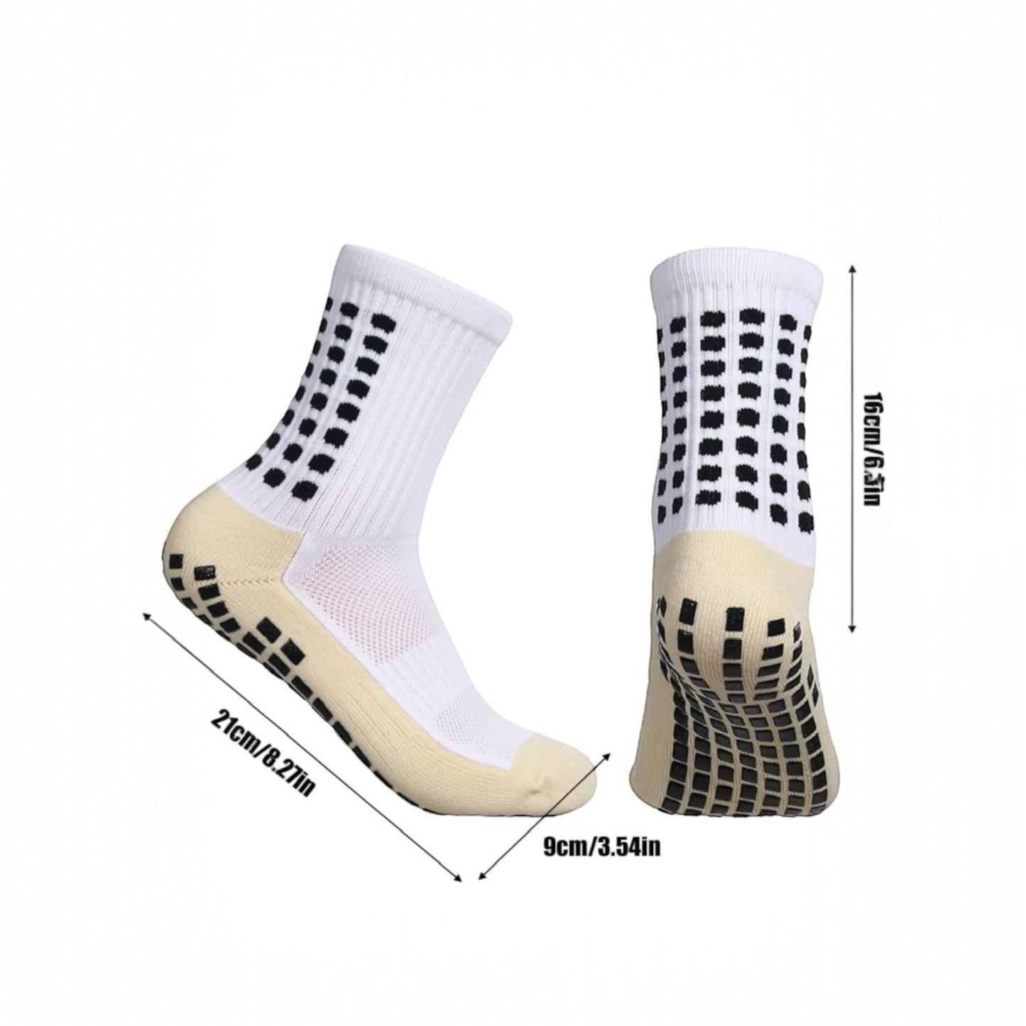 White Non-Slip Sports Socks n39-43