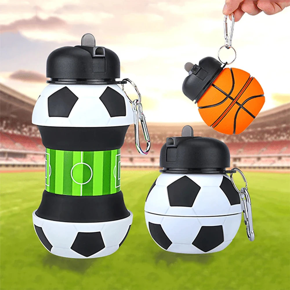 Borraccia Pieghevole Palla da Basket , Calcio , Baseball - 550ml