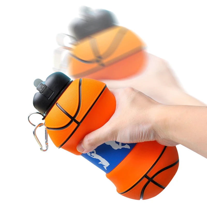 Borraccia Pieghevole Palla da Basket , Calcio , Baseball - 550ml