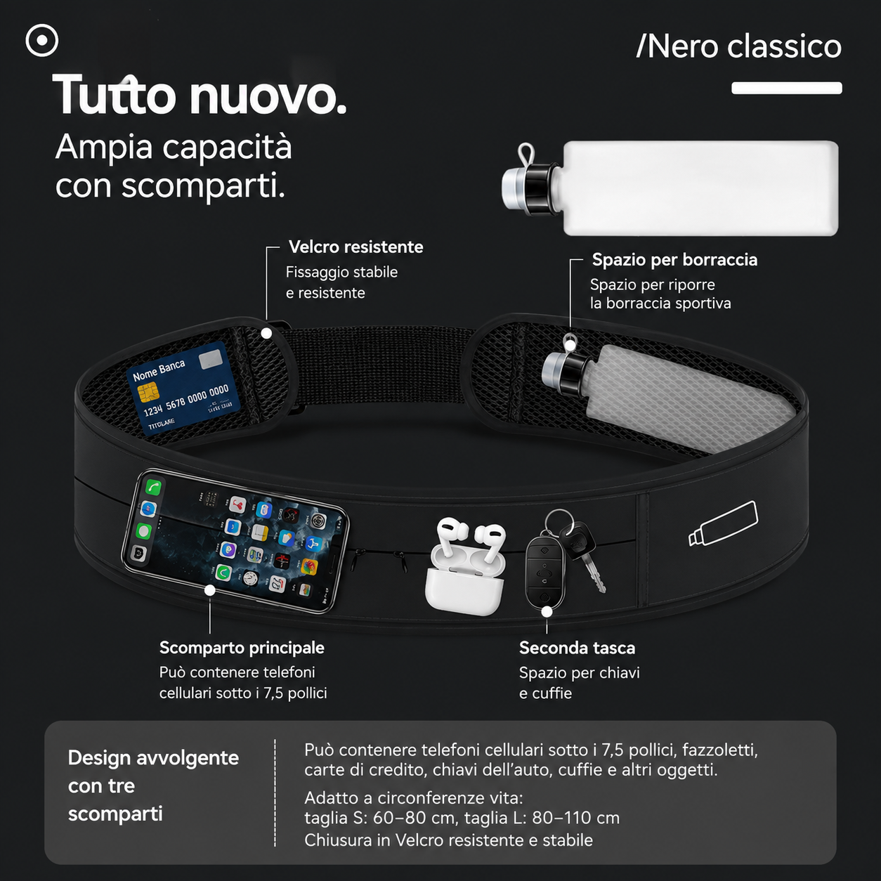 Marsupio invisibile multifunzione