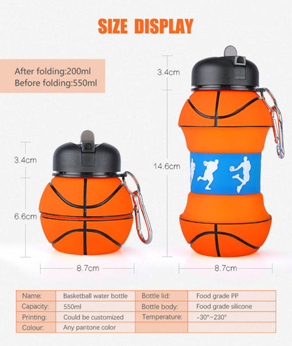 Botella de agua de voleibol de 550 ml